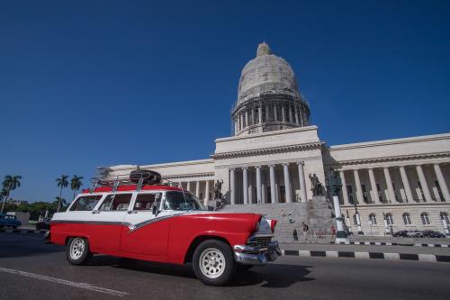 El Capitolio, the National Capitol Building in Havana, Cuba. The building design is similar to United States Capitol. It was completed in 1929, used to be government building but today is home to the Cuban Academy of Sciences. A landmark of the city and the country that attracts also many visitors.