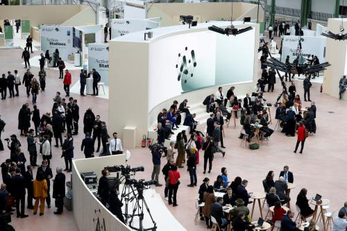 Participants attend the Artificial Intelligence (AI) Action Summit at the Grand Palais in Paris, France on February 10, 2025.